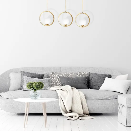 Milagro Vienna arany-fehér függesztett lámpa (MIL-MLP5574) E14 3 izzós IP20