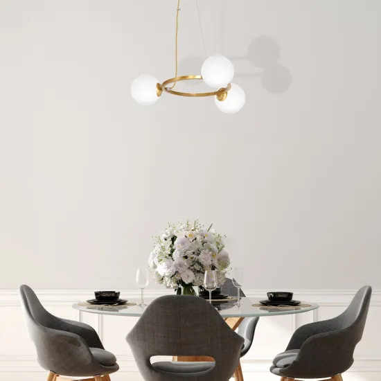 Milagro Vienna arany-fehér függesztett lámpa (MIL-MLP5576) E14 3 izzós IP20