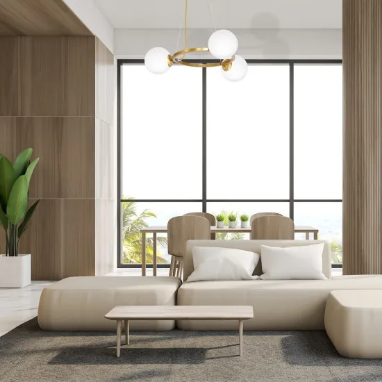 Milagro Vienna arany-fehér függesztett lámpa (MIL-MLP5576) E14 3 izzós IP20