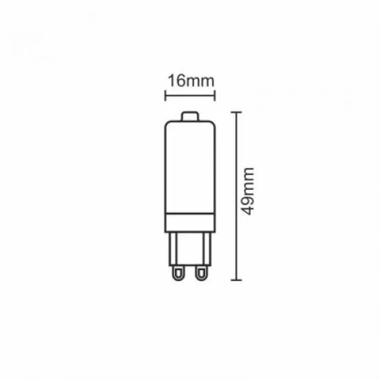 Nedes G9 LED izzó 4W 2800 Kelvin-40W-ot kiváltó   LED izzó (NED-ZLS614C) G9