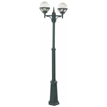 Norlys Bologna fekete-átlátszó kültéri kandeláber (NO-362B) E27 2 izzós IP54