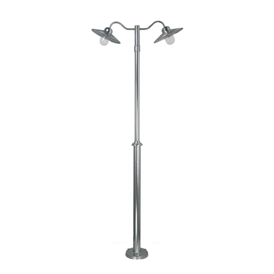 Norlys Karlstad szürke-átlátszó kültéri kandeláber (NO-2032GA) E27 2 izzós IP55