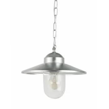 Norlys Karlstad szürke-átlátszó kültéri függesztett lámpa (NO-230a/GA) E27 1 izzós IP55