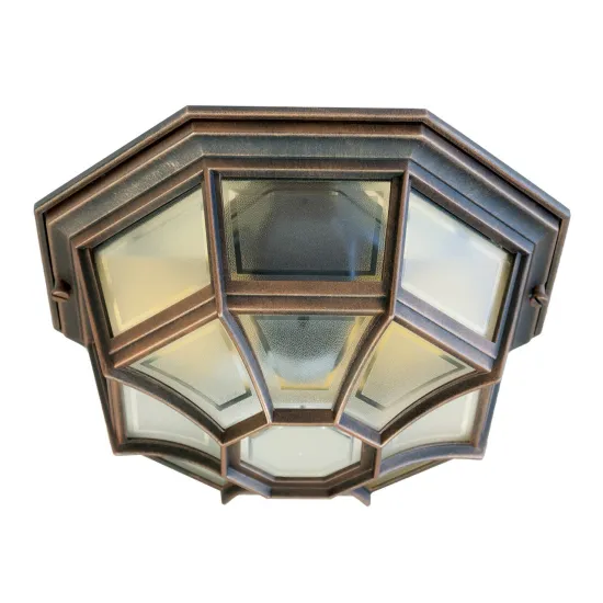 Norlys Latina fekete-átlátszó kültéri mennyezeti lámpa (NO-105B) E27 1 izzós IP44