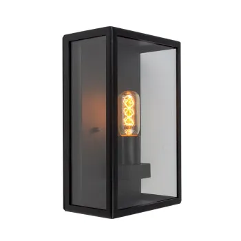 Norlys Lofoten fekete-átlátszó kültéri fali lámpa (NO-1940B) E27 1 izzós IP44