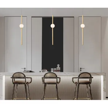 Nova Luce Acrobat fekete-arany-fehér LED függesztett lámpa (NL-9695256) LED 1 izzós IP20