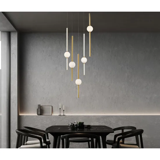 Nova Luce Acrobat fekete-arany-fehér LED függesztett lámpa (NL-9695258) LED 1 izzós IP20