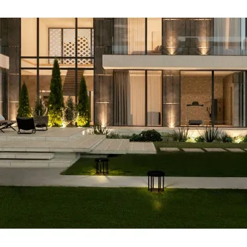 Nova Luce Aigo  fekete LED kültéri állólámpa (NL-9030581) LED 1 izzós IP65