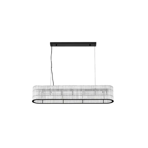 Nova Luce Barok fekete-átlátszó kristály függesztett lámpa (NL-9006057) G9 7 izzós IP20