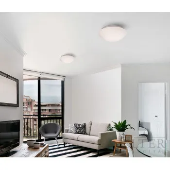 Nova Luce Brest fehér vízvédett mennyezeti lámpa (NL-832402) E27 2 izzós IP44