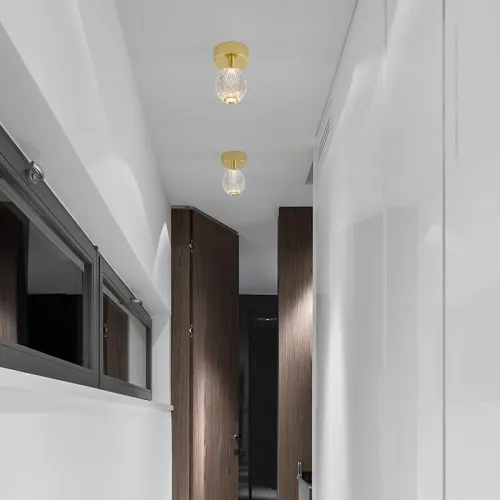 Nova Luce Brillante arany-átlátszó LED mennyezeti lámpa (NL-9522010) LED 1 izzós IP20