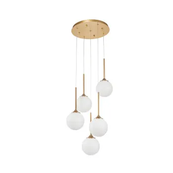 Nova Luce Cantona arany-fehér függesztett lámpa (NL-9960614) G9 5 izzós IP20 Nova Luce Cantona arany-fehér függesztett lámpa (NL-9960614) G9 5 izzós IP20