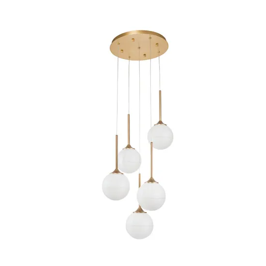 Nova Luce Cantona arany-fehér függesztett lámpa (NL-9960614) G9 5 izzós IP20 Nova Luce Cantona arany-fehér függesztett lámpa (NL-9960614) G9 5 izzós IP20