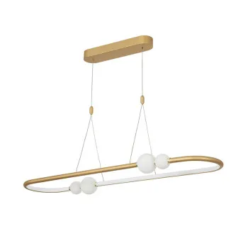 Nova Luce Celia fehér-arany távirányítós LED függesztett lámpa (NL-9820602) LED 1 izzós IP20