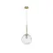Nova Luce Coen sárgaréz-átlátszó függesztett lámpa (NL-9006042) E27 1 izzós IP20