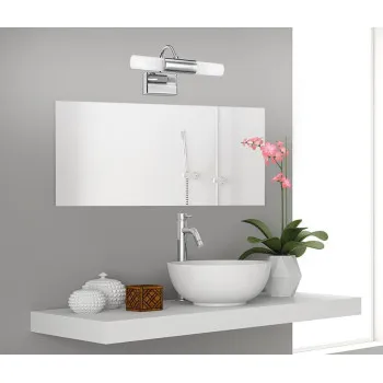 Nova Luce Dritto fehér-króm vízvédett fali lámpa (NL-71606601) G9 2 izzós IP44