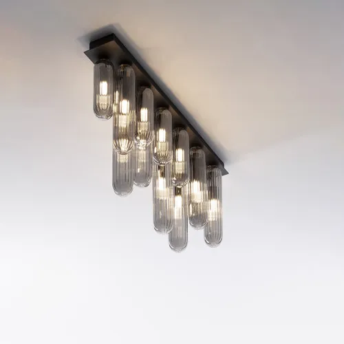 Nova Luce Gustave  szürke-fekete mennyezeti lámpa (NL-9028853) G9 12 izzós IP20