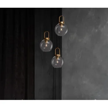 Nova Luce Irvine arany-átlátszó függesztett lámpa (NL-9241190) E27 3 izzós IP20