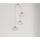 Nova Luce King sárgaréz-átlátszó függesztett lámpa (NL-9006049) G9 5 izzós IP20