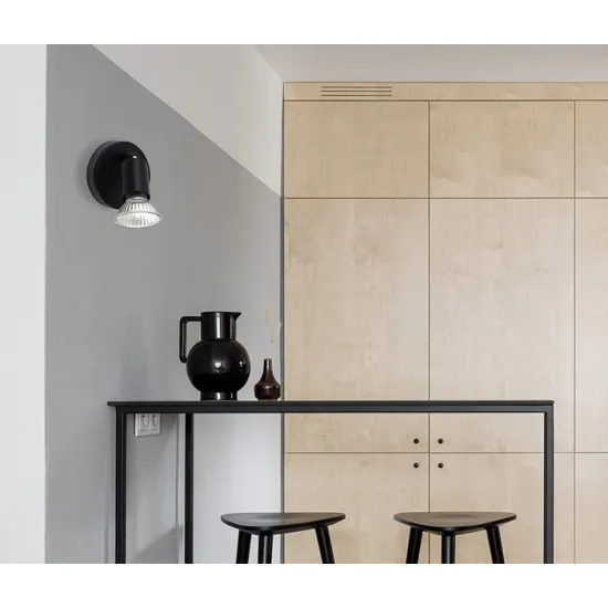 Nova Luce Lup fekete fali spotlámpa (NL-960005) GU10 1 izzós IP20