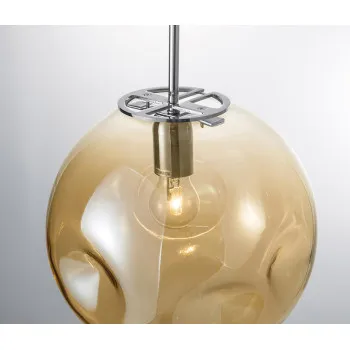 Nova Luce Mayan pezsgő-króm függesztett lámpa (NL-9988104) E27 1 izzós IP20