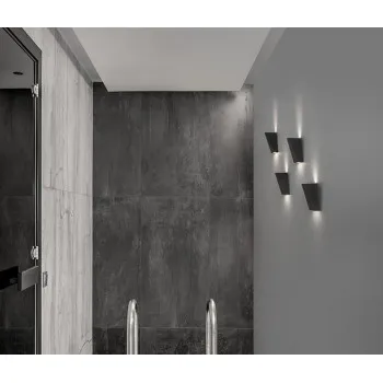 Nova Luce Miley fekete vízálló LED fali lámpa (NL-9202262) LED 1 izzós IP54