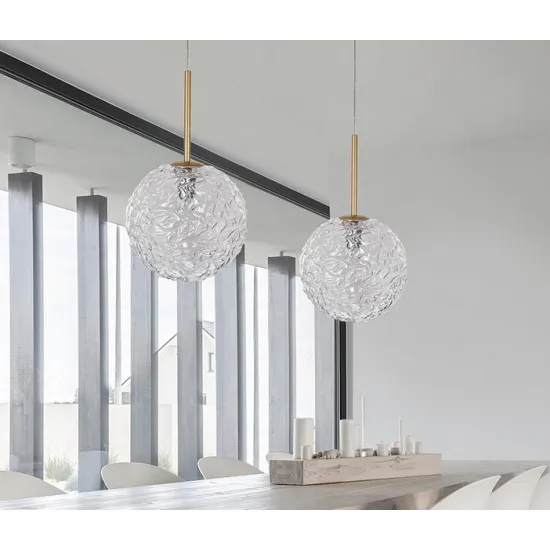 Nova Luce Mirano sárgaréz-átlátszó függesztett lámpa (NL-9260211) E27 1 izzós IP20 Nova Luce Mirano sárgaréz-átlátszó függesztett lámpa (NL-9260211) E27 1 izzós IP20