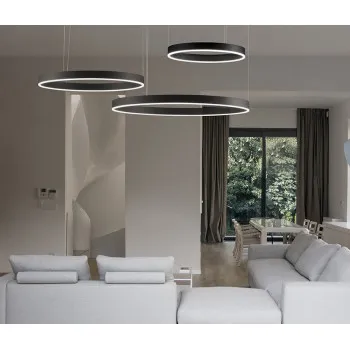 Nova Luce Motif fekete LED függesztett lámpa (NL-9530170) LED 1 izzós IP20
