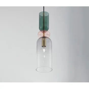 Nova Luce Murano színes-átlátszó függesztett lámpa (NL-9009236) E14 1 izzós IP20