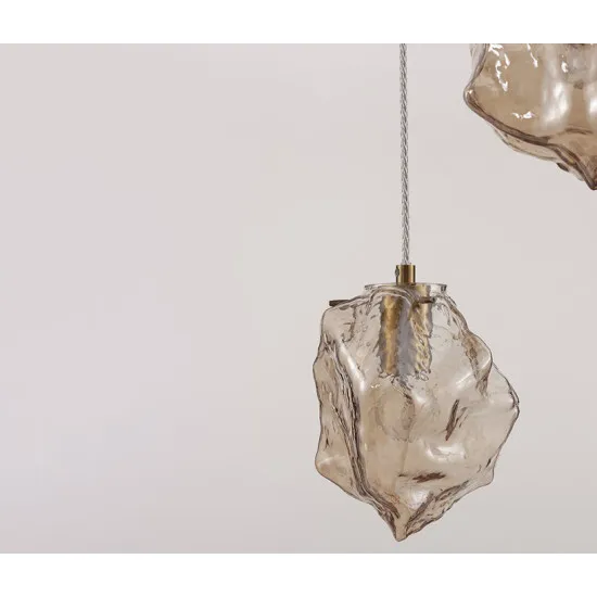 Nova Luce Odelle borostyán-sárgaréz függesztett lámpa (NL-9009254) E14 3 izzós IP20 Nova Luce Odelle borostyán-sárgaréz függesztett lámpa (NL-9009254) E14 3 izzós IP20
