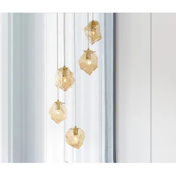 Nova Luce Odillia fekete-füstszínű függesztett lámpa (NL-9028855) G9 11 izzós IP20