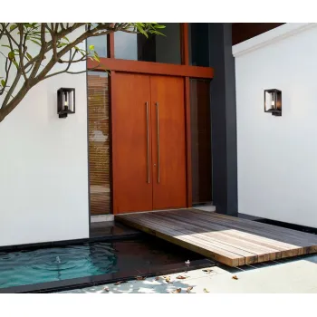 Nova Luce Pacific  fekete-átlátszó kültéri fali lámpa (NL-9030602) E27 1 izzós IP65