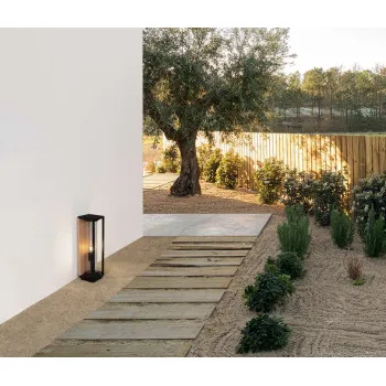 Nova Luce Pacific  fekete-átlátszó kültéri állólámpa (NL-9030604) E27 1 izzós IP65