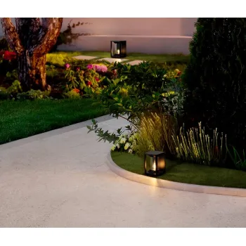 Nova Luce Pacific  fekete-átlátszó kültéri állólámpa (NL-9030606) E27 1 izzós IP65