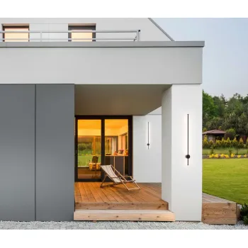 Nova Luce Ridge  fekete LED kültéri fali lámpa (NL-9923408) LED 1 izzós IP65