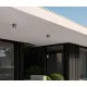 Nova Luce Ritz  szürke LED kültéri mennyezeti lámpa (NL-9540228) LED 1 izzós IP65