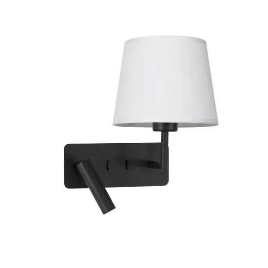 Nova Luce Savona fekete-fehér falikar (NL-9919151) E27+LED 1 izzós IP20 Nova Luce Savona fekete-fehér falikar (NL-9919151) E27+LED 1 izzós IP20