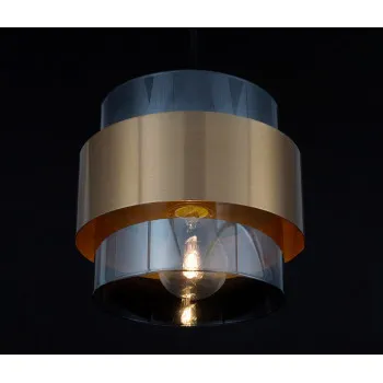 Nova Luce Sianna fekete-füstszínű-arany függesztett lámpa (NL-9236362) E27 1 izzós IP20