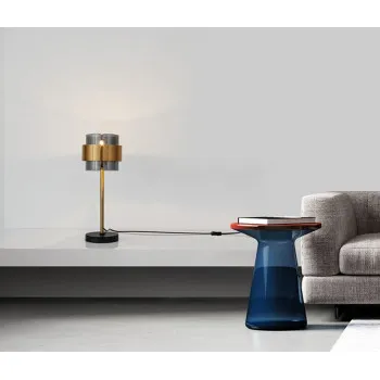 Nova Luce Sianna fekete-füstszínű-arany asztali lámpa (NL-9236400) E27 1 izzós IP20