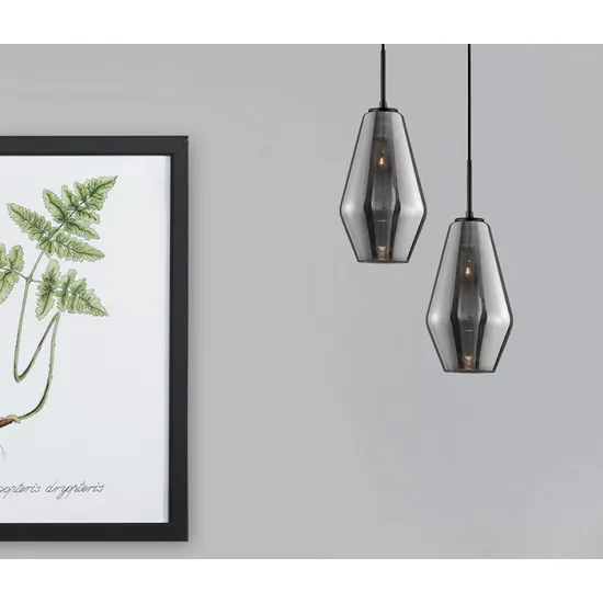 Nova Luce Veiro króm-fekete függesztett lámpa (NL-9724101) E27 1 izzós IP20