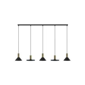 Nowodvorski Hermanos fekete-arany függesztett lámpa (TL-8032) GU10 3 izzós IP20