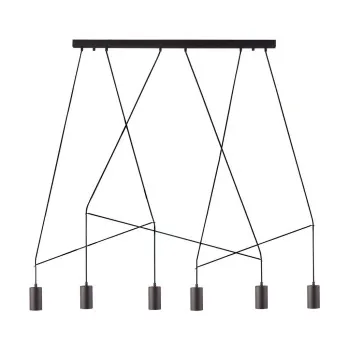 Nowodvorski IMBRA fekete  függesztett lámpa (TL-9675) GU10 6 izzós IP20