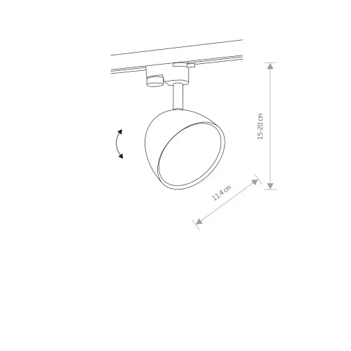 Nowodvorski Profile Vespa fehér Egyfázisú sínes rendszer lámpafej (TL-8824) GU10-ES111 1 izzós IP20
