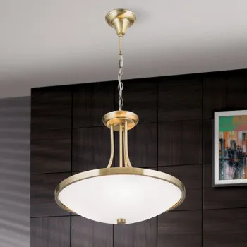 Orion Aida sárgaréz-opál függesztett lámpa (ORI-HL 6-1521/3) E27 3 izzós IP20