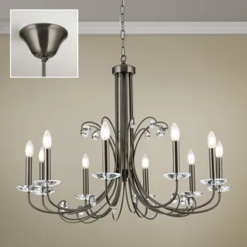 Orion Ariane sötét nikkel csillár (ORI-LU 1842/10_NI) E14 10 izzós IP20