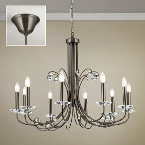 Orion Ariane sötét nikkel csillár (ORI-LU 1842/10_NI) E14 10 izzós IP20