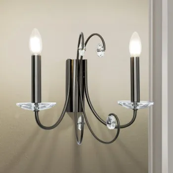 Orion Ariane sötét nikkel falikar (ORI-WA 2-1374/2_NI) E14 2 izzós IP20