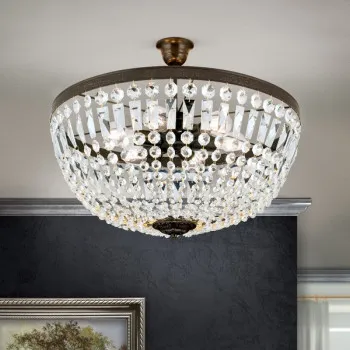 Orion Arila antik arany-átlátszó mennyezeti lámpa (ORI-DL 7-542/6) E27 6 izzós IP20