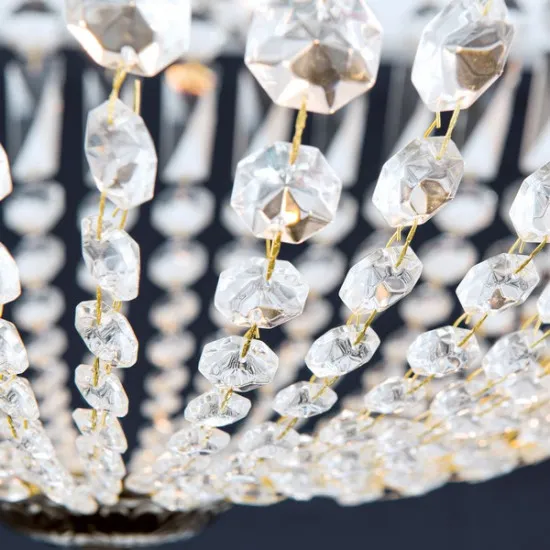 Orion Arila antik arany-átlátszó mennyezeti lámpa (ORI-DL 7-542/6) E27 6 izzós IP20