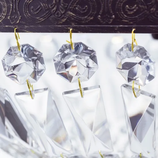 Orion Arila antik arany-átlátszó függesztett lámpa (ORI-HL 6-1497/3) E27 3 izzós IP20